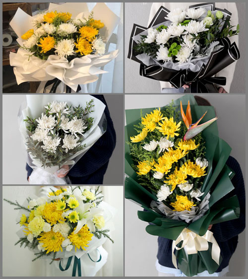 浙江省台州玉环县玉城街道章家村白事花束代送